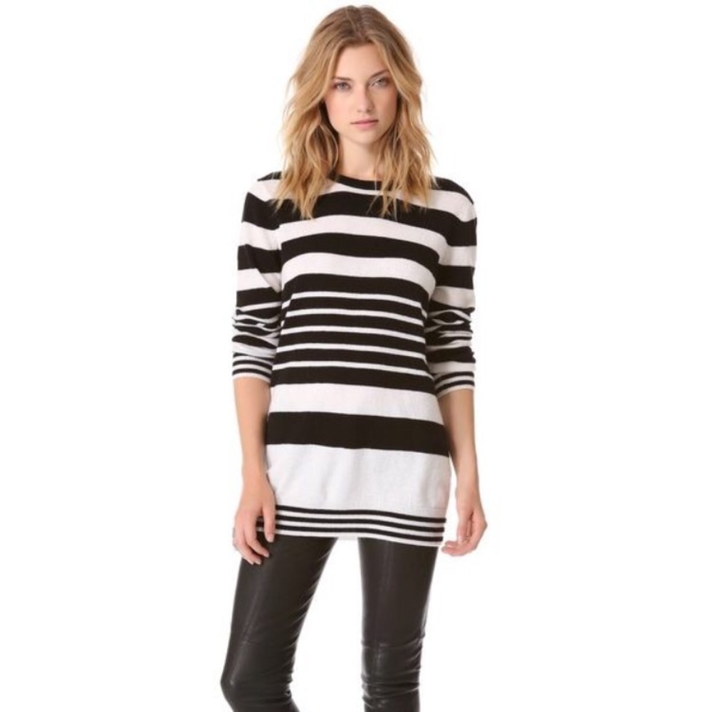 Equipment Striped Cashmere Crew Neck Sweater